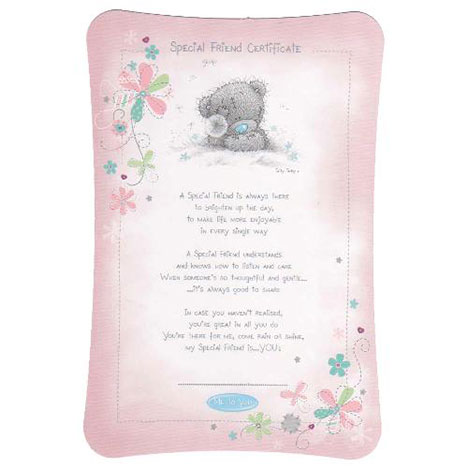 Me to You Bear Special Friend Certificate £1.50